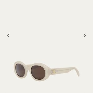 Triomphe Logo Oval Acetate Sunglasses